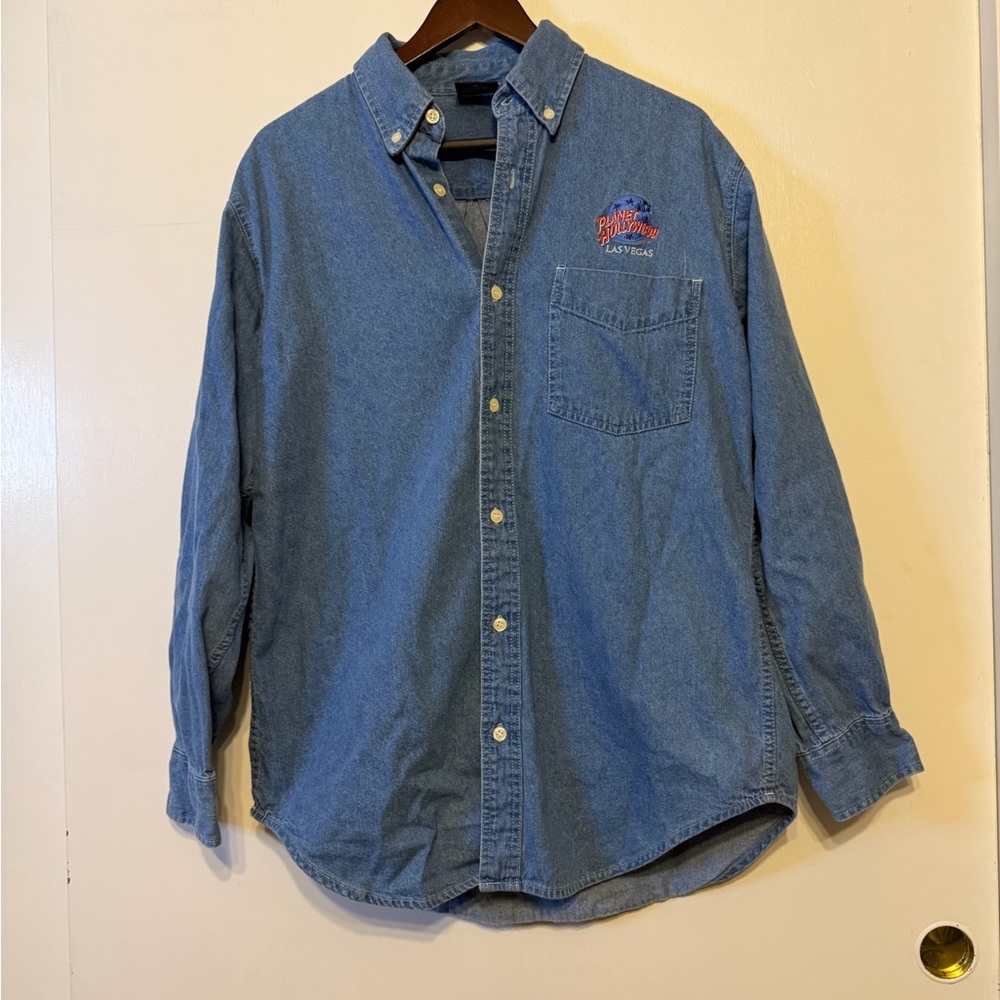 Vintage Planet Hollywood Vegas‎ Denim Button Down